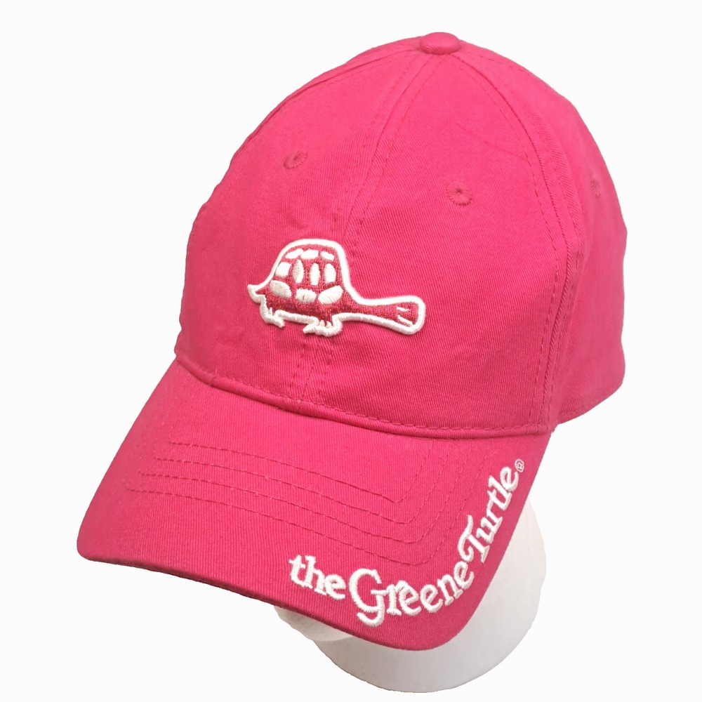 Tropical Trends Strap Back Hat Pink‎ Baseball Cap Embroidered Turtle Adjustable